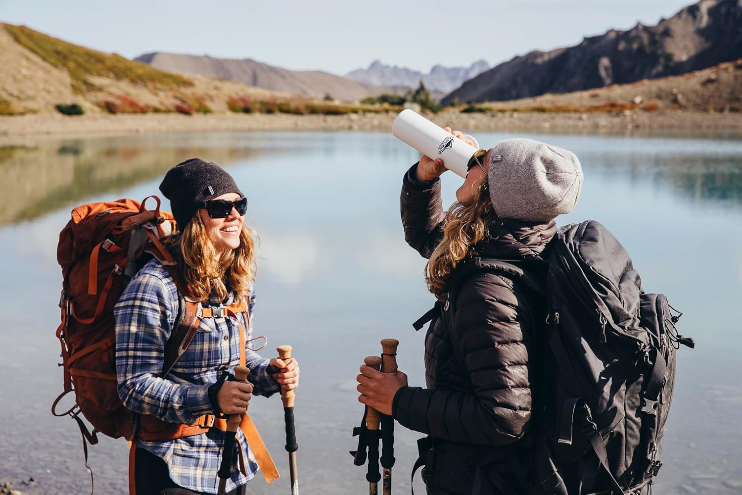 Trekking Poles - Carbon Fiber Monopod Walking or Hiking Sticks with with Accessories Mount and Adjustable Quick Locks